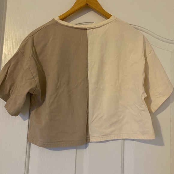 Two tone crop T shirt - Picture 2 of 2